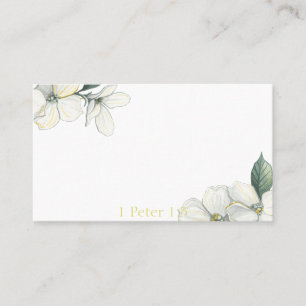 Business Card, scripture, dogwood, floral Business Card