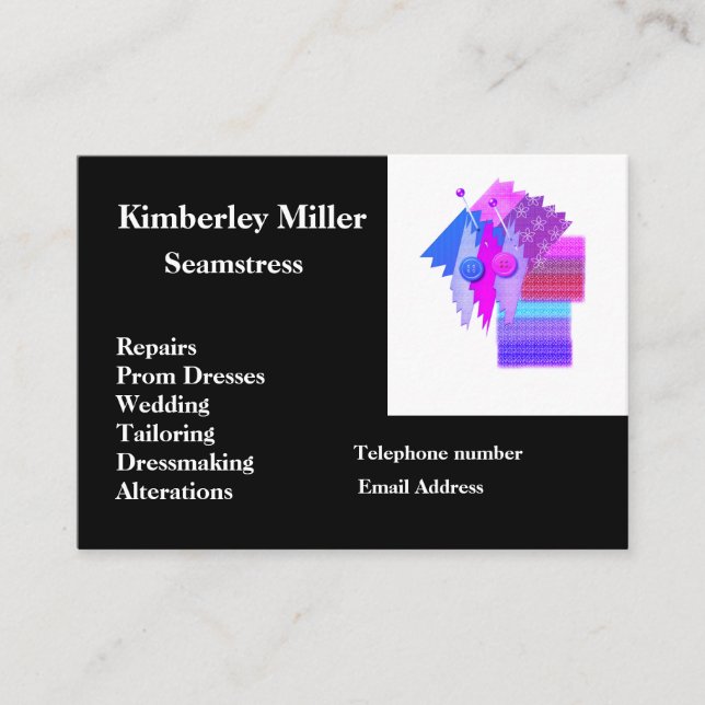 Business card Seamstress (Front)