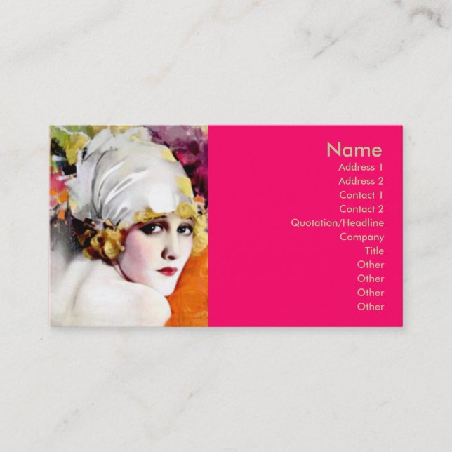 Business card, silent film star Anna Nilsson Card (Front)