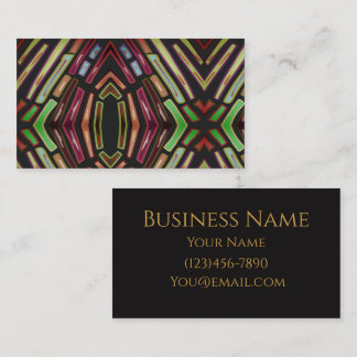 Business Card Simple Minimal Black and Gold Text