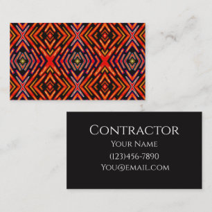 Business Card Simple Minimal Fiery Flames 