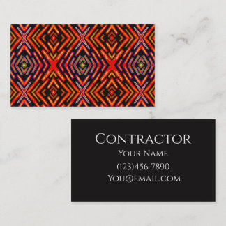 Business Card Simple Minimal Fiery Flames