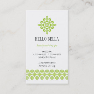BUSINESS CARD simple modern motif lime green