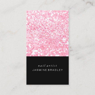 Business Card - Simplistic Glitter Pink