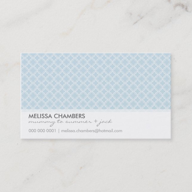 BUSINESS CARD :: simplistic-pattern 1L (Front)