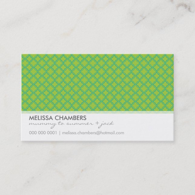 BUSINESS CARD :: simplistic-pattern 2L (Front)