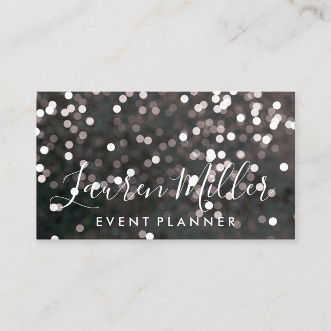 Business Card - Sparkling Biz Black (Front)