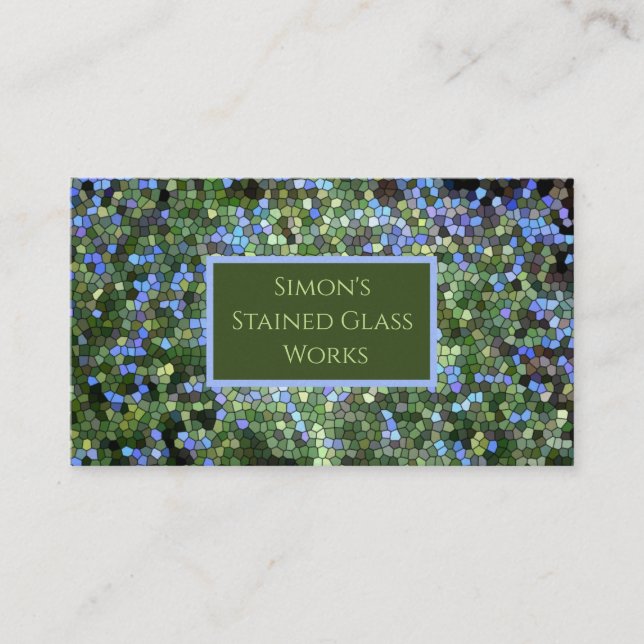 Business Card, "Stained Glass" Card (Front)