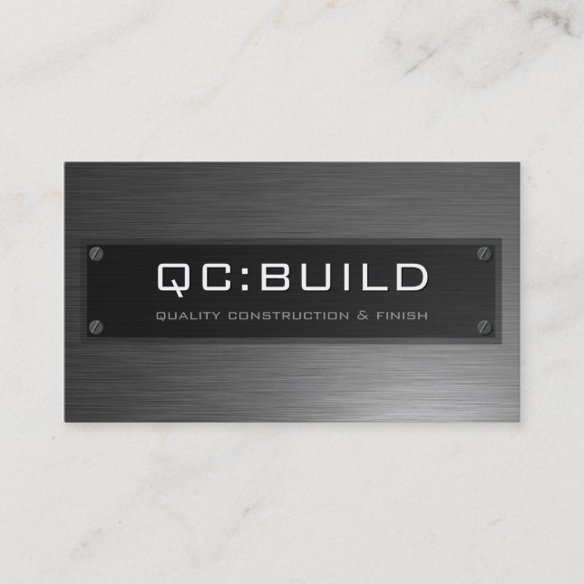 BUSINESS CARD :: stainless steel riveted 7 (Front)