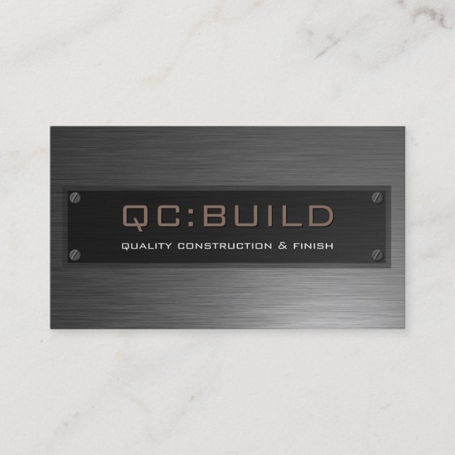 BUSINESS CARD :: stainless steel riveted 8 (Front)