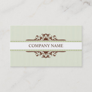 BUSINESS CARD stylish divine vintage green brown