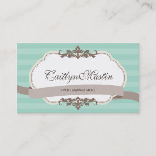 BUSINESS CARD stylish elegant mint brown
