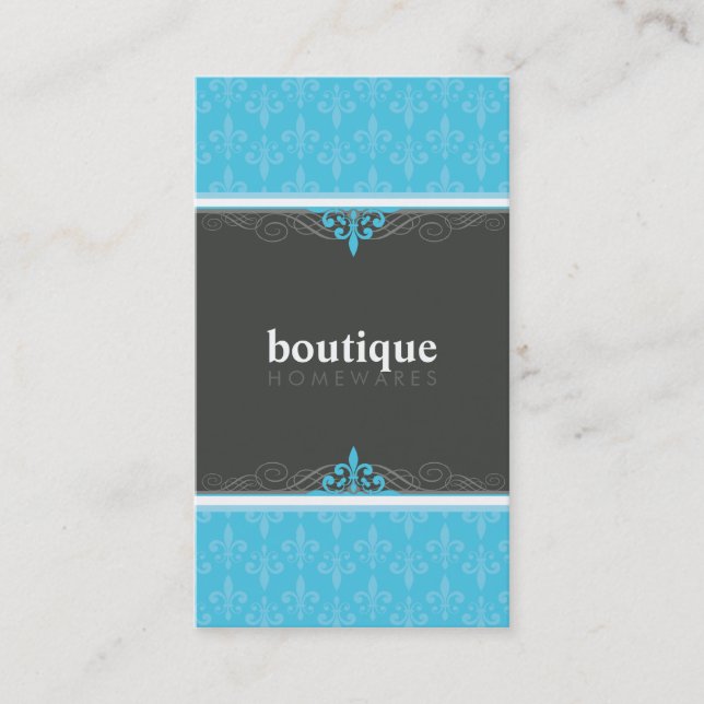 BUSINESS CARD stylish fleur de lis (Front)