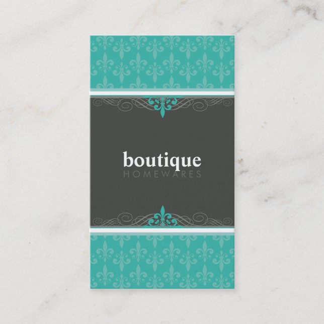 BUSINESS CARD stylish fleur de lis (Front)