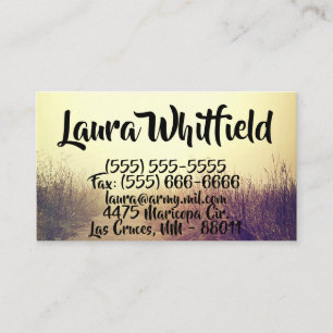 Business Card Sunrise Pathway Walkway Path Side Wa