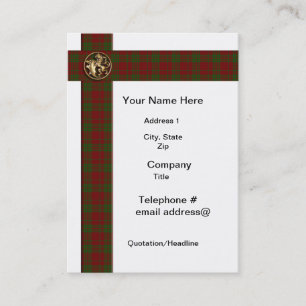 Business Card tartan plaid professional
