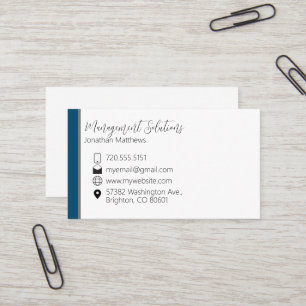 Business Card - Teal & Grey