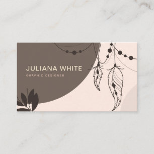 Business Card Template, Boho Modern Business Card