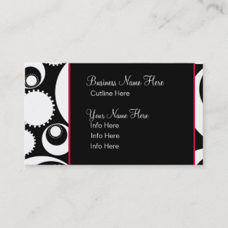 Business Card Template **Bold B&W Circles