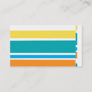 business card template bold colourful stripes