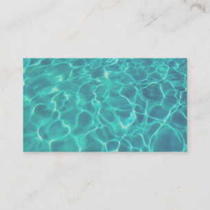 business card template cool blue water photo art