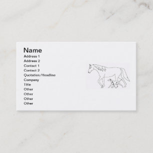 Business Card Template:Dalmatian & Horse