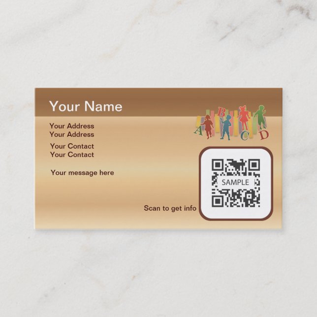 Business Card Template Elementary Education (Front)