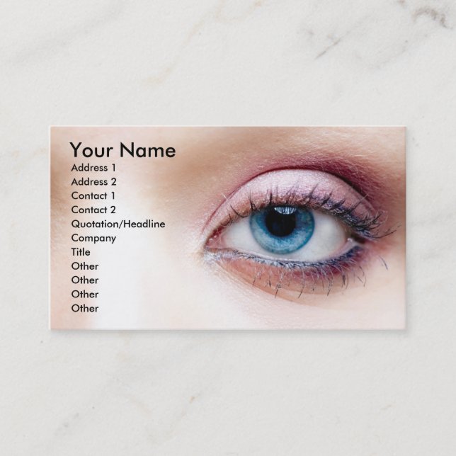 business card template eye makeup (Front)