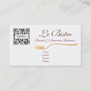 Business Card Template Fine Dining French