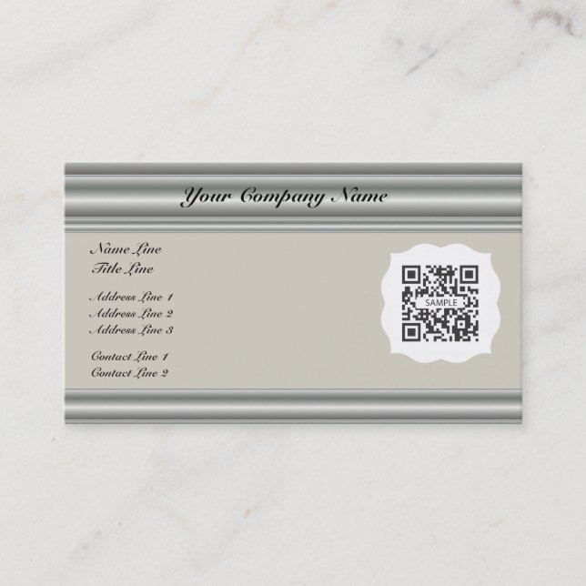 Business Card Template Generic Formal Neutral (Front)