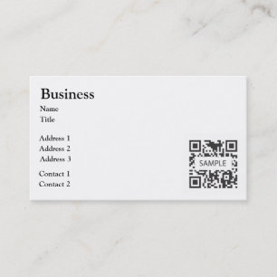 Business Card Template Generic White