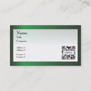 Business Card Template Green Stripe Border