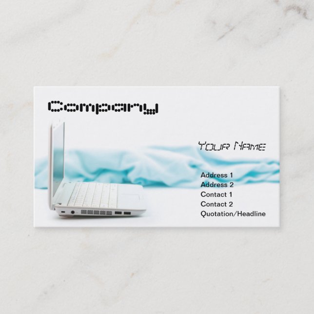 business card template lap, Your Name, Address ... (Front)