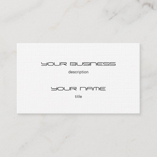 Business Card Template Luxury Executive  Linen (Front)
