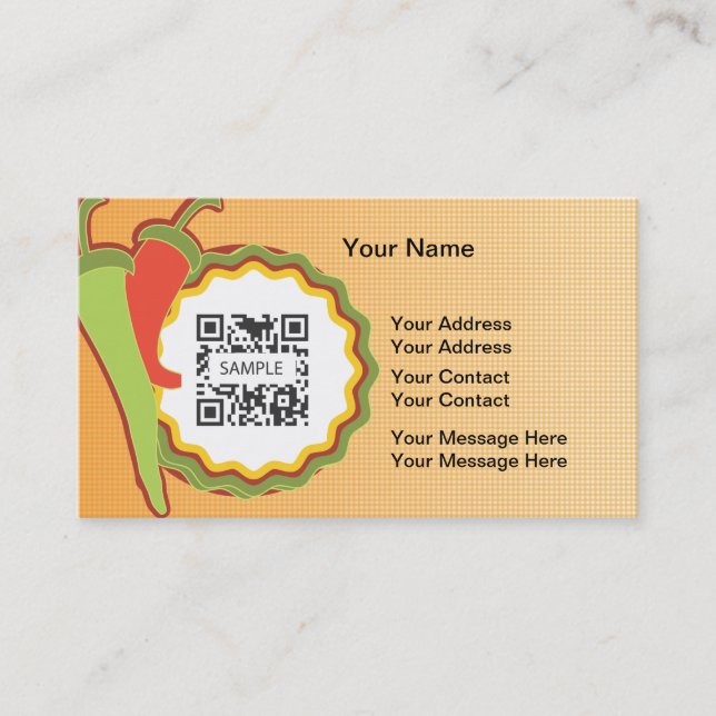 Business Card Template Mexican Restaurant (Front)