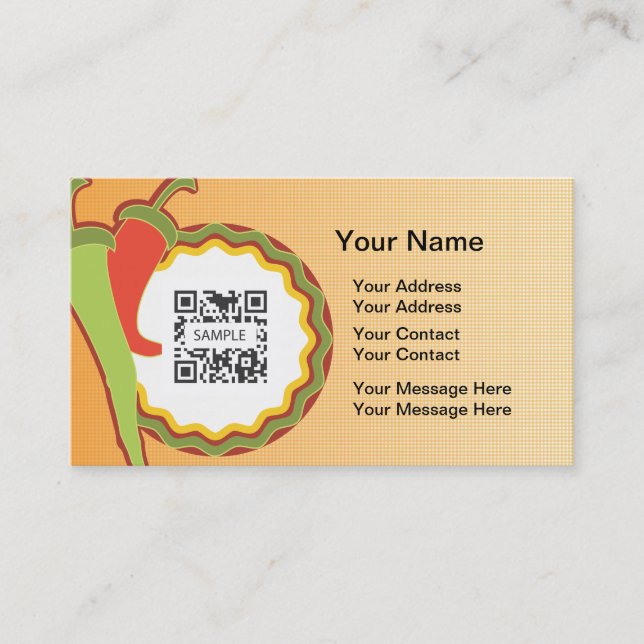 Business Card Template Mexican Restaurant (Front)
