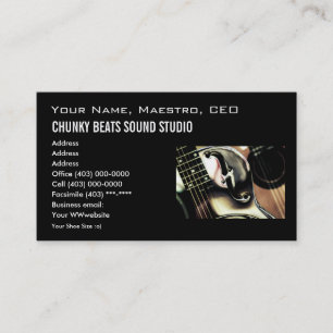Business Card template, Music industry