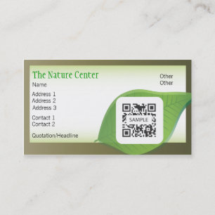 Business Card Template Nature Centre