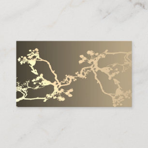business card template original nature art sepia