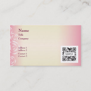 Business Card Template Pink Rose