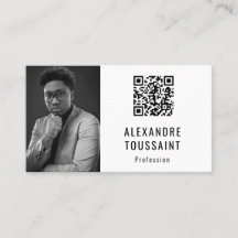 Business Card Template Portrait & QR Code