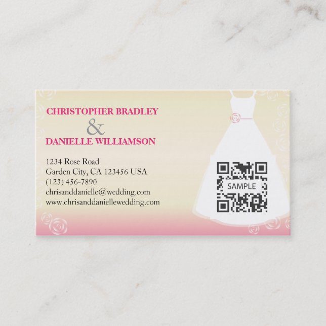 Business Card Template Wedding (Front)