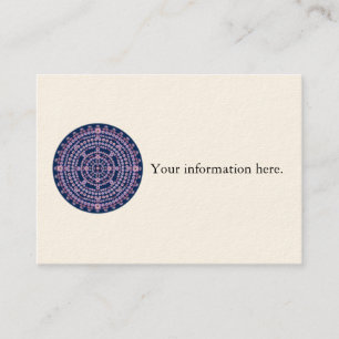 Business Card Template with Nightblooming Mandala
