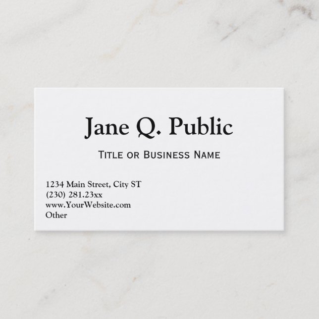 Business Card Templates (Front)