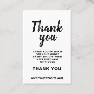Business Card Thank You Order Modern Simple