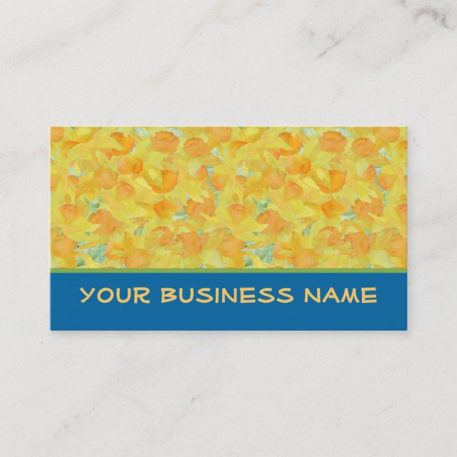 Business Card to Customise: Golden Daffodils (Front)