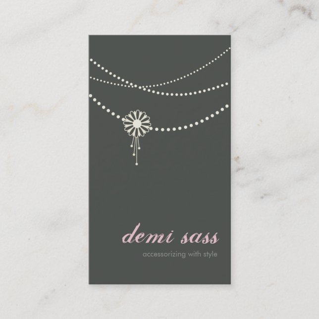 BUSINESS CARD trendy jewellery accessories (Front)