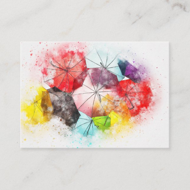 Business Card Umbrella Photographers Decoraters (Front)