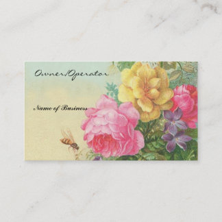 Business Card-Vintage Floral Card
