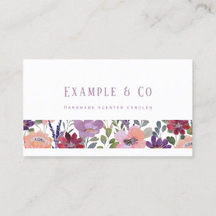 Business Card, Vintage Watercolor Flowers Business Card